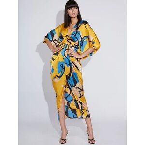 Gabrielle Union Kimono Kaftan‎ Abstract Dress Size Large